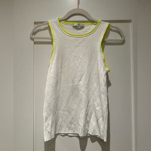 Mango Ribbed Tank Top with Neon Trim